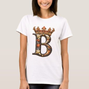 Camiseta Alfabeto b com coroa