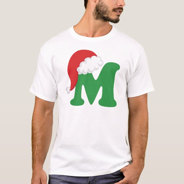 Camiseta Alfabeto da letra M do Natal (Frente)
