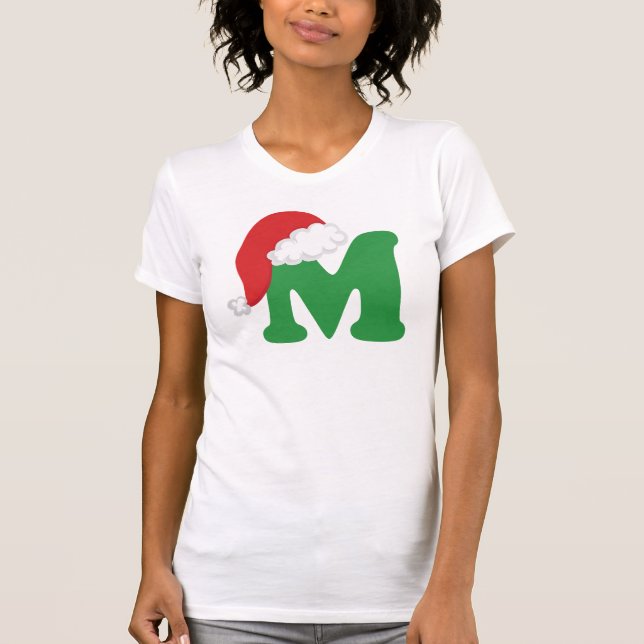 Camiseta Alfabeto da letra M do Natal (Frente)