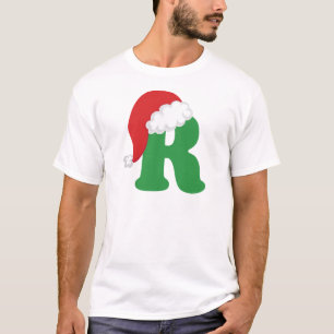 Camiseta Alfabeto da letra R do Natal