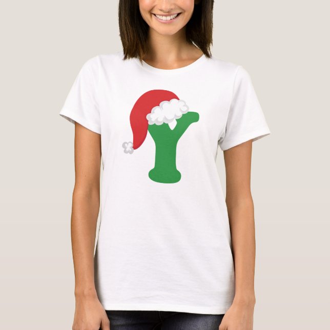 Camiseta Alfabeto da letra Y do Natal (Frente)