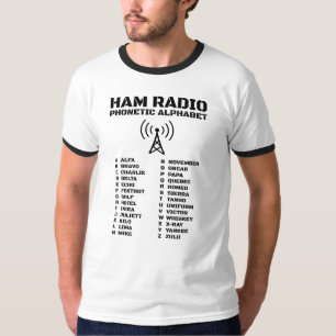 Camiseta Alfabeto da OTAN, Radio Ham Minimalista