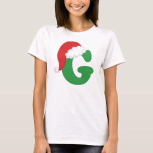 Camiseta Alfabeto de G da letra do Natal