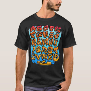 Camiseta Alfabeto de grafite 3