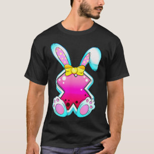 Camiseta Alfabeto de Páscoa Eggstra Fofo Coquette Arco Letr