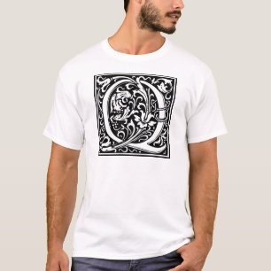 Camiseta Alfabeto de William Morris “Q”