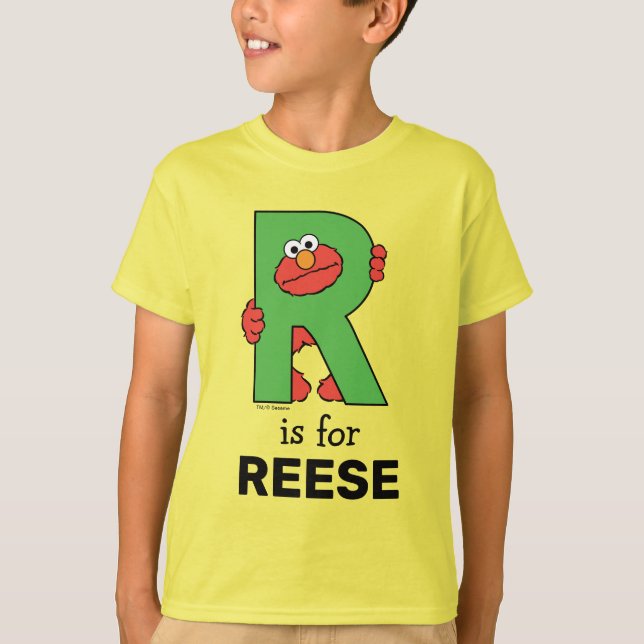 Camiseta Alfabeto do Elmo | R Verde (Frente)