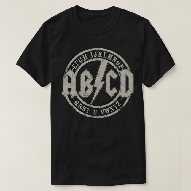 Camiseta Alfabeto Duro Rock (Frente do Design)
