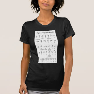 Camiseta Alfabeto e Números da Língua de Sinais Americana