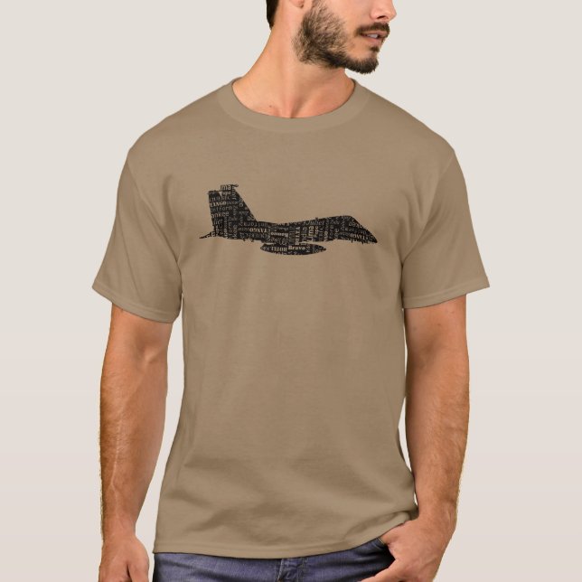 Camiseta Alfabeto Fonético do Jato Militar (Frente)