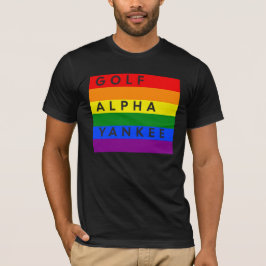 Camiseta Alfabeto Fonético gay Golf Alpha Yankee