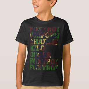 Camiseta Alfabeto Fonético Nato Militar Piolhos Exército Ta