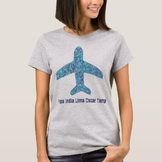 Camiseta Alfabeto fonético "Piloto" Avião T-Shirt