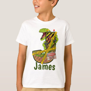 Camiseta Alfabeto Jurássico   Nome Personalizado da Letra 