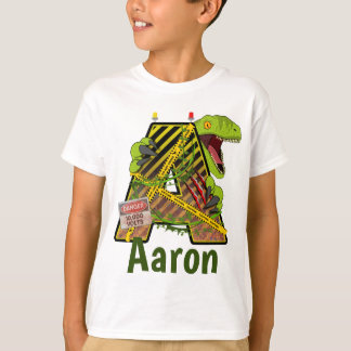 Camiseta Alfabeto Jurássico | Nome Personalizado da Letra I