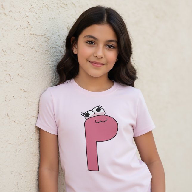 Camiseta Alfabeto Letra P (Criador carregado)