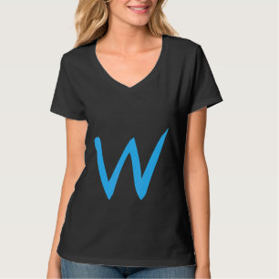 Camiseta alfabeto - Letra W manuscrita W
