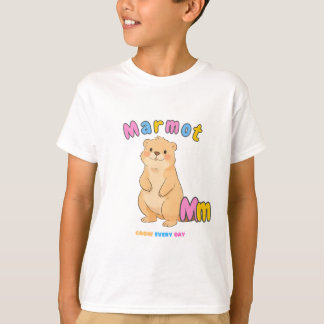 Camiseta alfabeto “M é para Marmota” – Cresça Todo