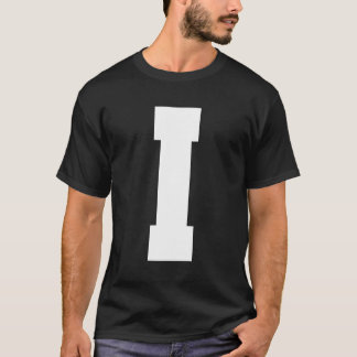 Camiseta alfabeto maiúscula I
