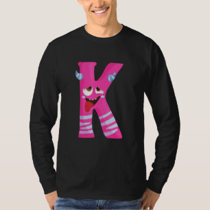 Camiseta Alfabeto Monstro Infantil Educação A Letra J Kinde