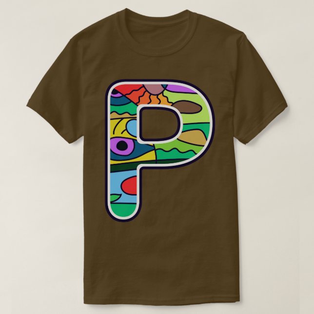 Camiseta Alfabeto P 3 (Frente do Design)