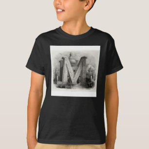 Camiseta Alfabeto Pittorico de Antonio Basoli: Letra M