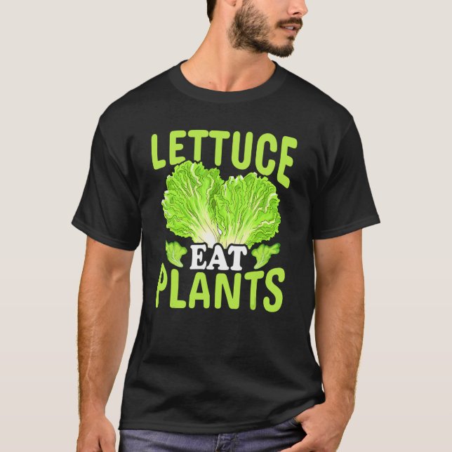 Camiseta Alface Coma Plantas Comida Vegana E Vegetariana (Frente)