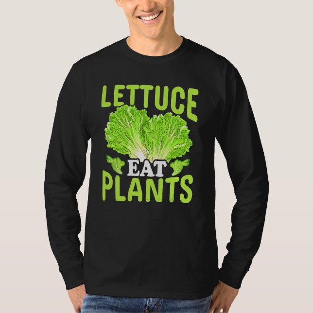 Camiseta Alface Coma Plantas Comida Vegana E Vegetariana (Frente)