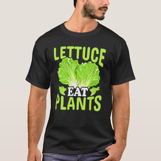 Camiseta Alface Coma Plantas Comida Vegana E Vegetariana (Frente)