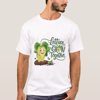 Camiseta Alface Cresce Junta: Tee De Jardinagem Engraçada