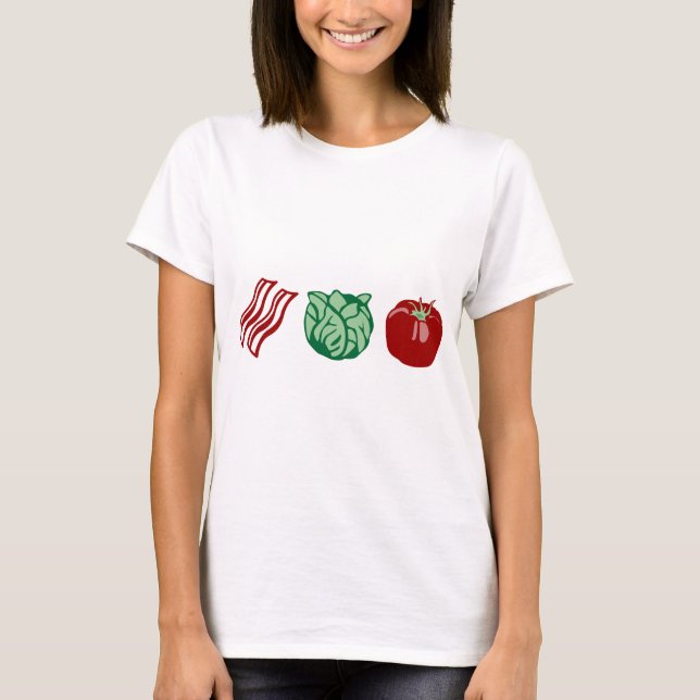 Camiseta Alface do bacon & tomate - o BLT! (Frente)