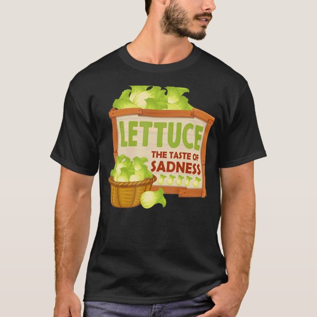 Camiseta Alface O Gosto Da Tristeza Vegan Comida Verde Morr (Frente)