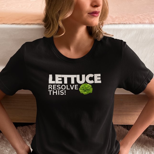Camiseta Alface Resolva Isso! Engraçado Vegano (Criador carregado)