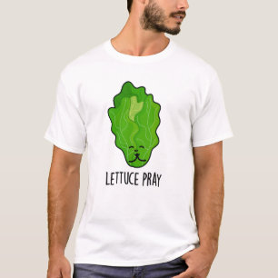 Camiseta Alface Reze Engraçado Veggie Pun