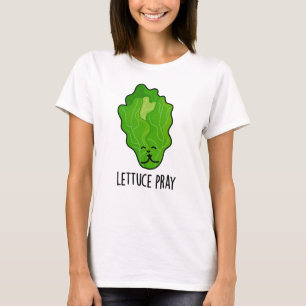 Camiseta Alface Reze Engraçado Veggie Pun