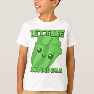 Camiseta Alface Romaine Calm! Cartoon de Arma Vegetal