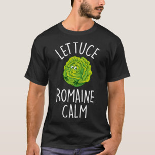 Camiseta Alface Romaine Calm Funny Vegetal Pun Vegan Hum
