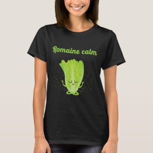 Camiseta Alface Romana Sarcástica Calma Zen Yoga Pacífica R