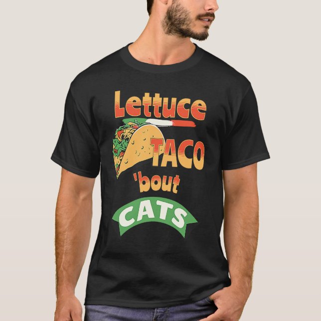 Camiseta Alface Taco Sobre Gatos (Frente)