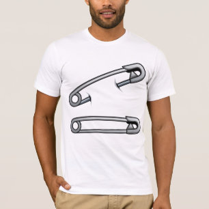 Camiseta Alfinetes de segurança Mens T-Shirt