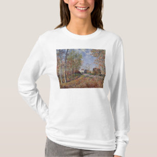 Camiseta Alfred Sisley   um canto das madeiras em Sablons