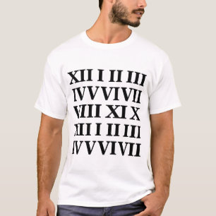 Camiseta Algarismo Romano Preto e Branco