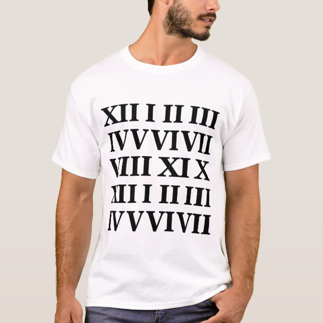 Camiseta Algarismo Romano Preto e Branco  (Frente)