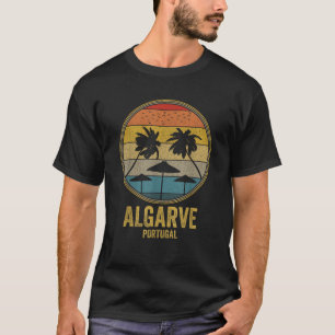 Camiseta Algarve Portugal Retro Vintage Sunset 80s Beach Di