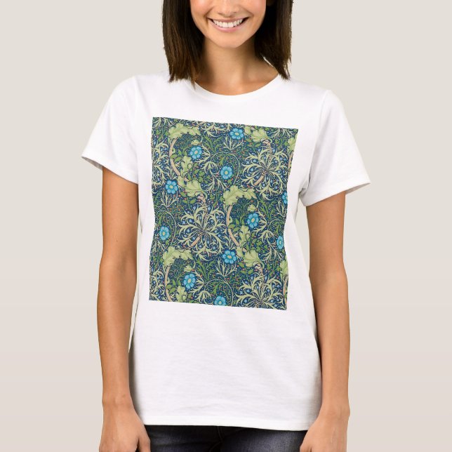 Camiseta Algas marinhas, William Morris (Frente)