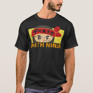 Camiseta Álgebra da escola Math ninja cita crianças engraça