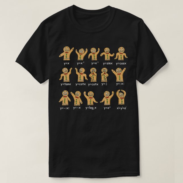 Camiseta Algebra Dança Gingerpão Engraçado Gráfico Figuras  (Frente do Design)