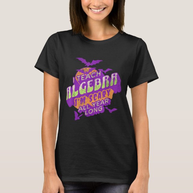 Camiseta Algebra Teacher Halloween Soky Ghost Math Mathemat (Frente)