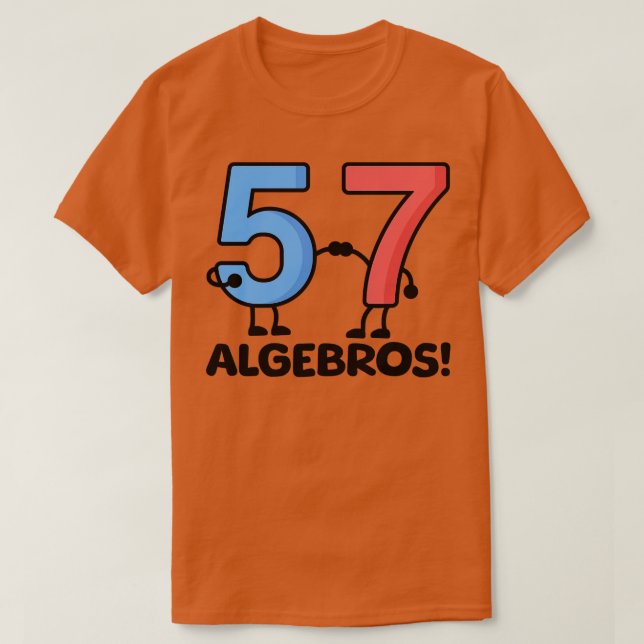 Camiseta Algebros Funny Math Puns (Frente do Design)