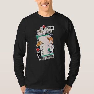 Camiseta Alger Air Ticket Embarque Pass Avie Avião Argélia